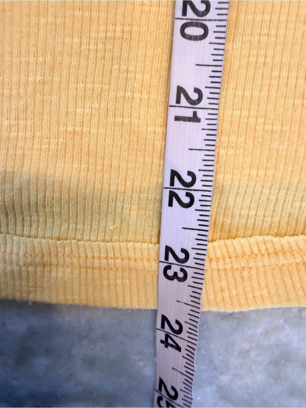 Free People Mustard Yellow Ribbed Tank Top XS Boho Scoop Neck